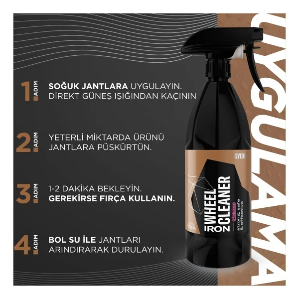Gyeon Q2m Iron Wheelcleaner 1000 Ml Demir Tozu Etkili Jant Temizleyici - Görsel 3