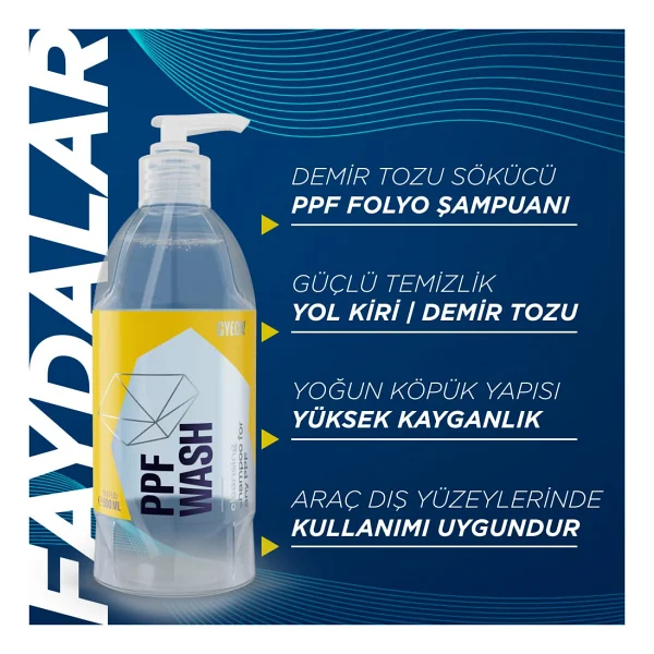 Gyeon Q2m Ppf Wash Ppf Folyo Kaplı Araçlara Özel Yıkama Şampuanı - 500 Ml -Demir Tozu Sökücü - Görsel 2