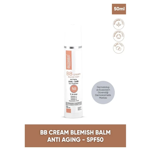 Dermoskin Bb 50 Ml 50 Faktör Renkli Güneş Kremi - Görsel 5