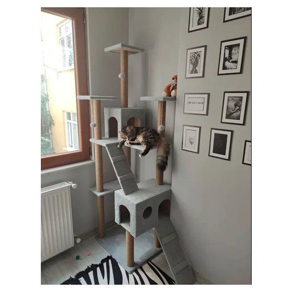 Nursoft Residence Kedi Tırmalama Evi Pembe - Görsel 6