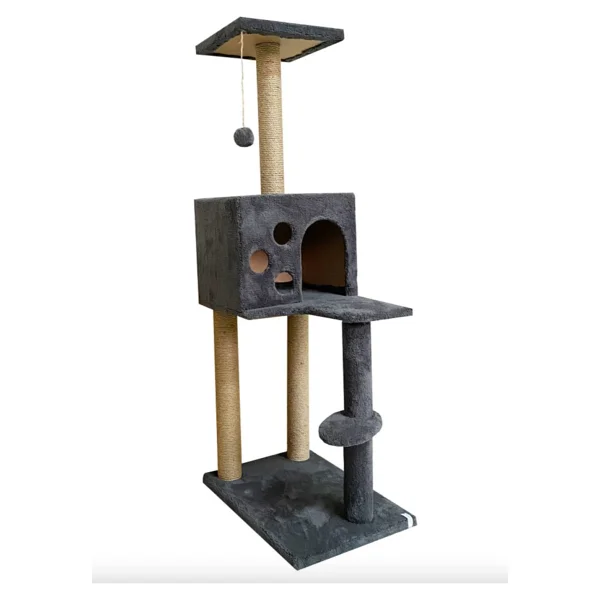 Nursoft Beyaz 124 Cm Kedi Tırmalama Ve Oyun Evi - Görsel 8