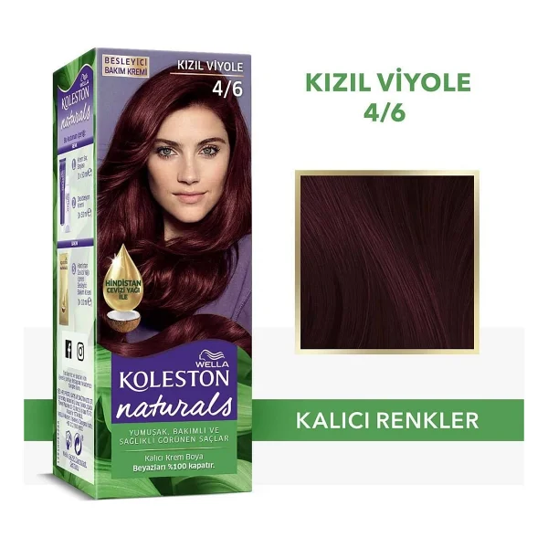 Koleston Naturals 4.6 Kızıl Viyole Saç Boyası - Görsel 5