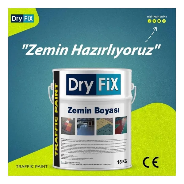 Dryfix Traffic Paint 5 Kg Zemin Boyası - Görsel 3