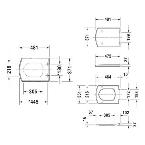 Duravit Klozet Kapağı Caro Amortisörlü - Görsel 4