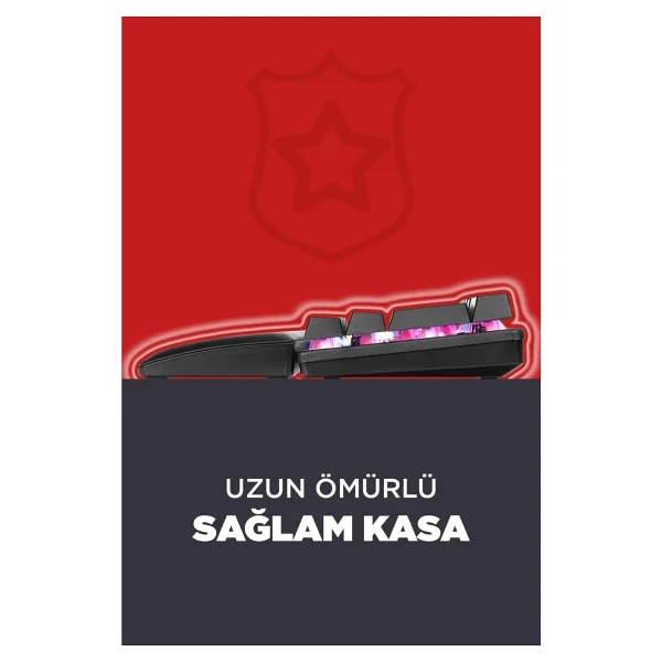 Rampage Ally K11 Siyah Tkl Red Switch Kablolu Mekanik Oyuncu Klavyesi - Görsel 7