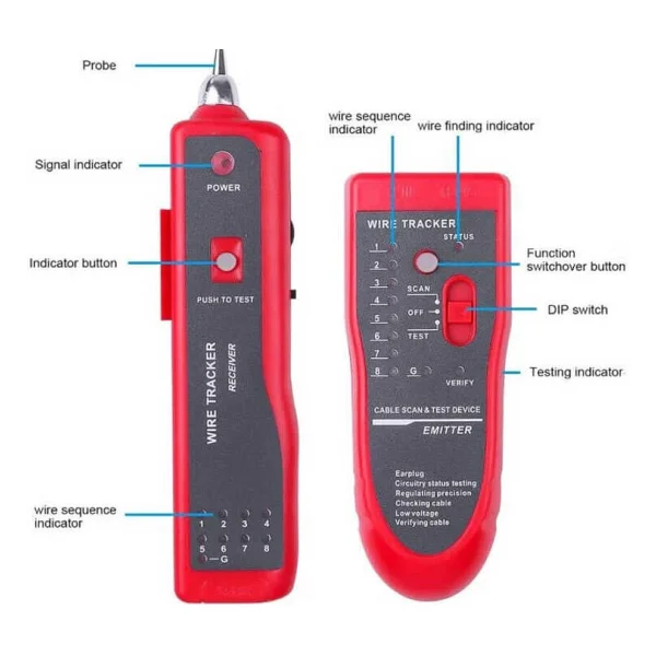 Kablo Network Elektrik Kablosu Bulucu Test Bili Bili Cihazı - Görsel 2