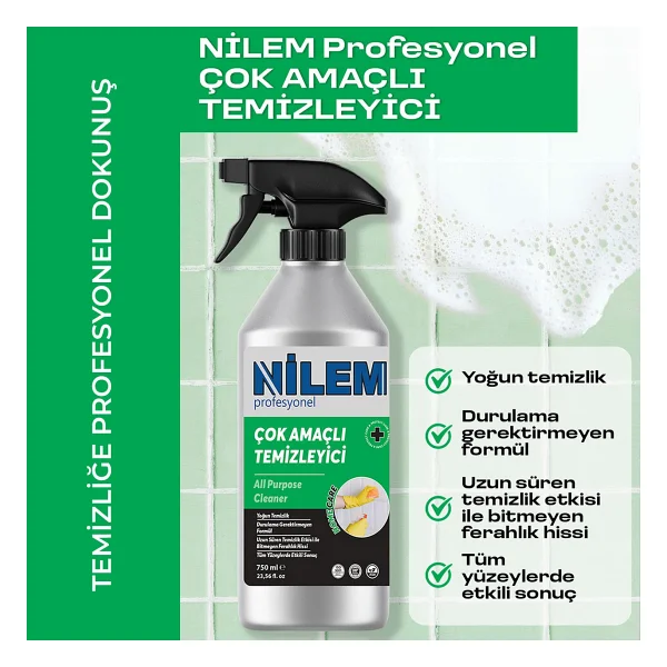 Nilem Profesyonel Bitkisel Çok Amaçlı Temizleyici Leke Çıkarıcı 750 ml - Görsel 8