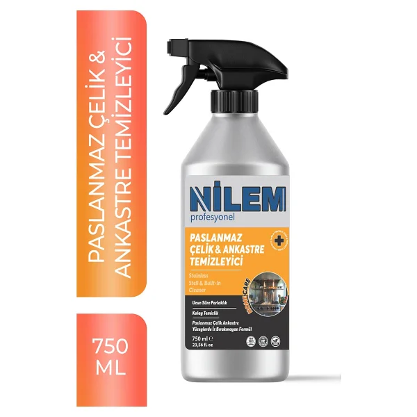 Nilem Profesyonel Paslanmaz Çelik Ve Ankastre Temizleyici 750 Ml - Görsel 5