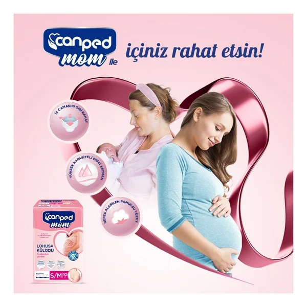 Canped Mom Küçük/Orta S/M 10'lu Lohusa Külodu - Görsel 4