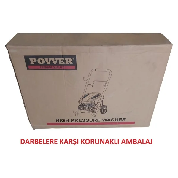 Povver Profesyonel (Bakır Sargılı) İndüksiyon Motorlu Yüksek Basınçlı Yıkama Makinası (3700 W - 180 Bar) - Görsel 6