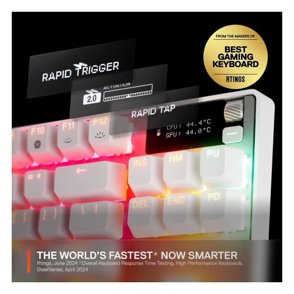 Steelseries Apex Pro Tkl Gen 3 Beyaz RGB Omnipoint Switch Kablolu Mekanik Oyuncu Klavyesi - Görsel 2