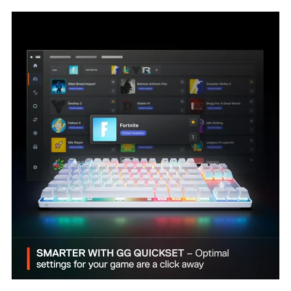 Steelseries Apex Pro Tkl Gen 3 Beyaz RGB Omnipoint Switch Kablolu Mekanik Oyuncu Klavyesi - Görsel 4