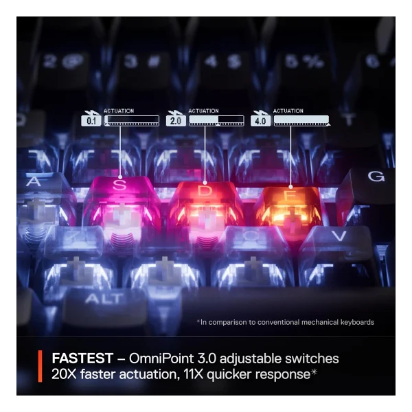 Steelseries Apex Pro Tkl Gen 3 Beyaz RGB Omnipoint Switch Kablolu Mekanik Oyuncu Klavyesi - Görsel 5