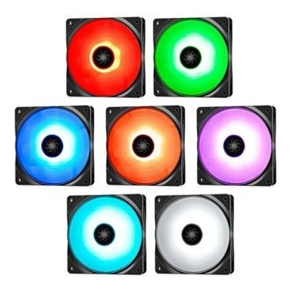 Deepcool Rf120 Pwm Özellikli RGB LED Aydınlatma Kasa Fanı 120mm - Renkli - Görsel 4