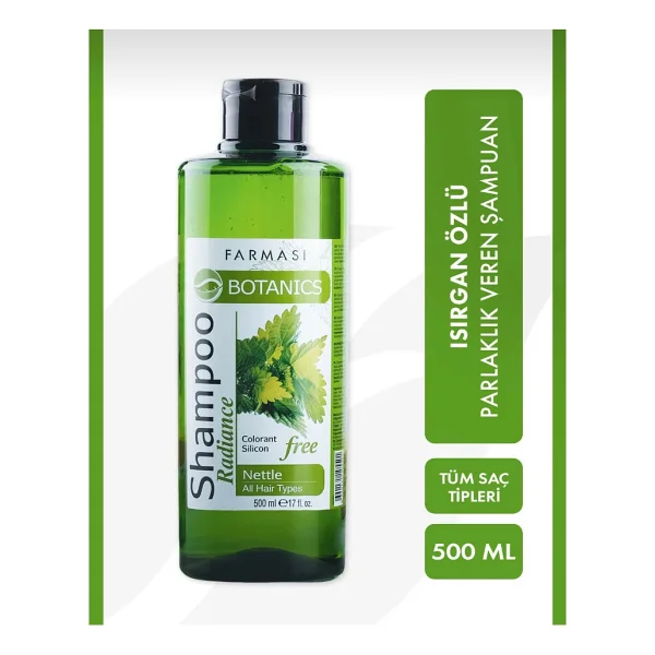 Farmasi Botanics Isırgan Özlü Parlaklık Veren Şampuan 500 ml x 10 Adet - Görsel 2