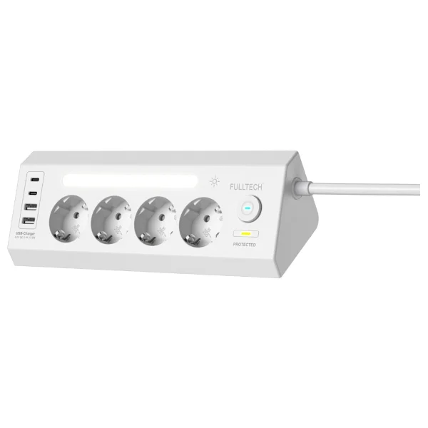 Fulltech Ftr-22 Anahtarlı Usb'li 2 M 4'lü Akım Korumalı Priz - Görsel 4