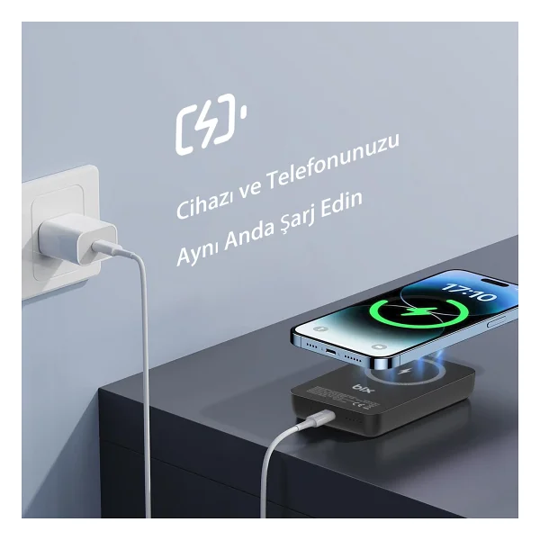 Bix Pb112 10000 mAh Hızlı Şarj Magsafe Powerbank - Görsel 7