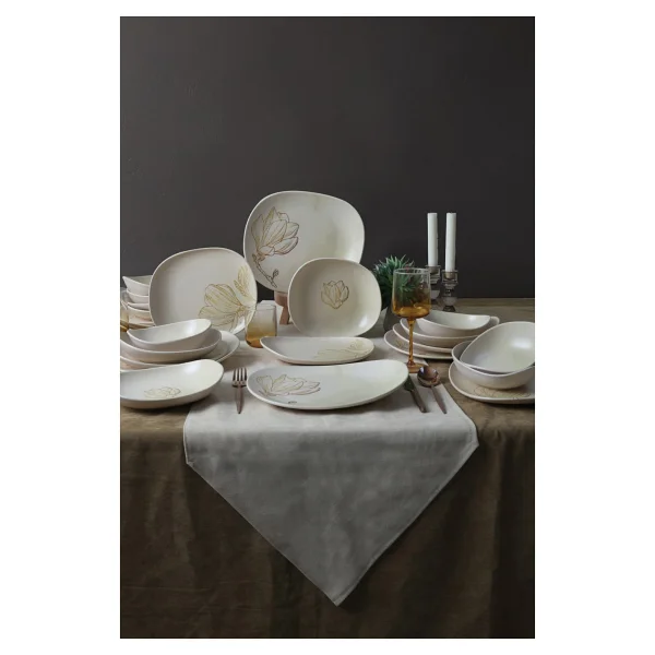 Keramika Vintage Bloom Isabella 24 Parça 6 Kişilik Yemek Takımı - Görsel 8