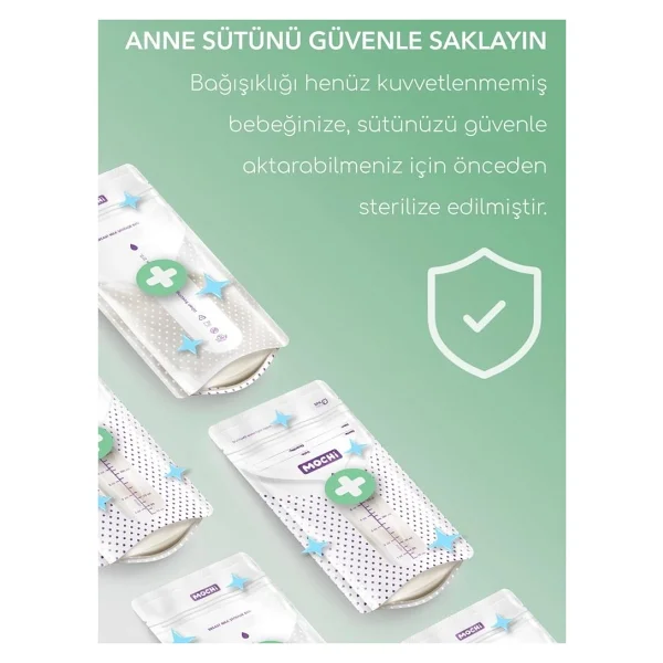 Mochi Anne Sütü Saklama Poşeti 120 Adet - Görsel 8