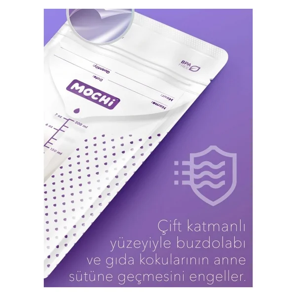 Mochi Anne Sütü Saklama Poşeti 120 Adet - Görsel 9