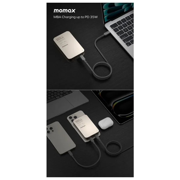 Momax Q.Mag X2 20000 mAh Hızlı Şarj MagSafe Powerbank - Görsel 2