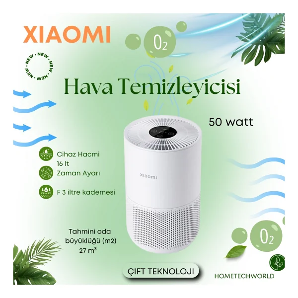 Xiaomi Akıllı Hava Temizleyicisi 4 Kompakt - Beyaz - Görsel 6