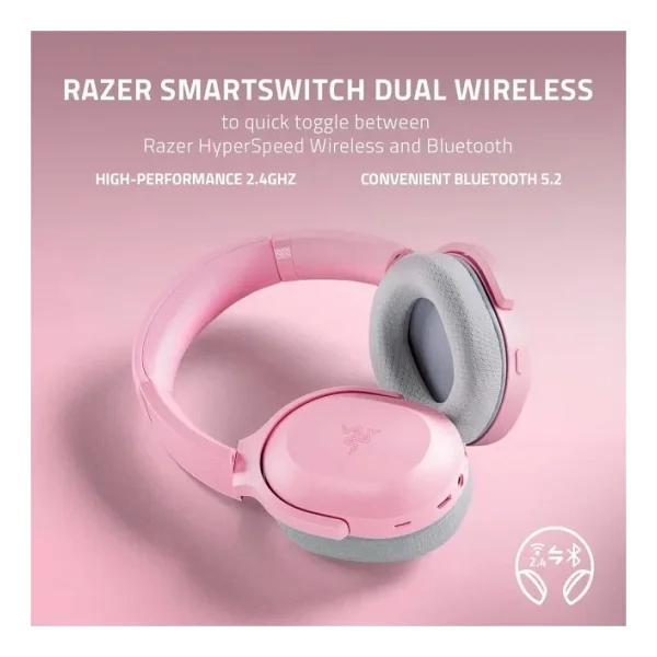 Razer Barracuda Rz04-03790300-R3m1 Pembe Kablolu/Kablosuz Kulak Üstü Oyuncu Kulaklığı - Görsel 2