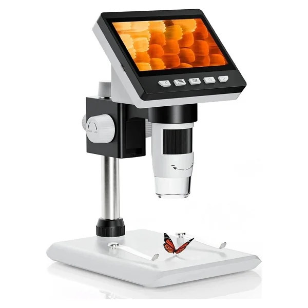 Dijital Mikroskop 1080p Lcd Ekran USB HD Mikroskop 50x-1000x Büyütme LED Işıklı Kamera Şarjlı - Görsel 6