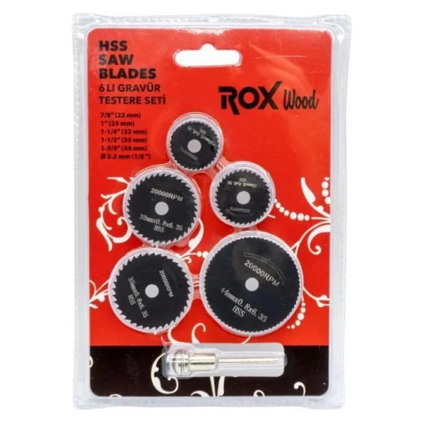 Rox Wood 0088 Hss Gravür Makinası Mini Testere Seti 6 Parça - Görsel 8