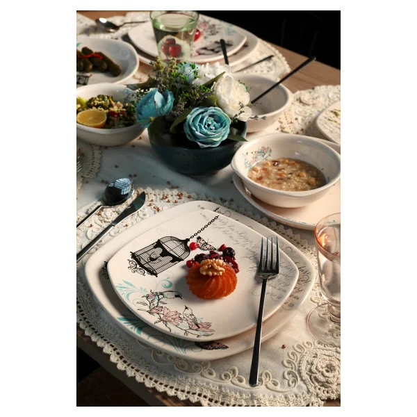 Keramika Retro 24 Parça 6 Kişilik Yemek Takımı - Görsel 7