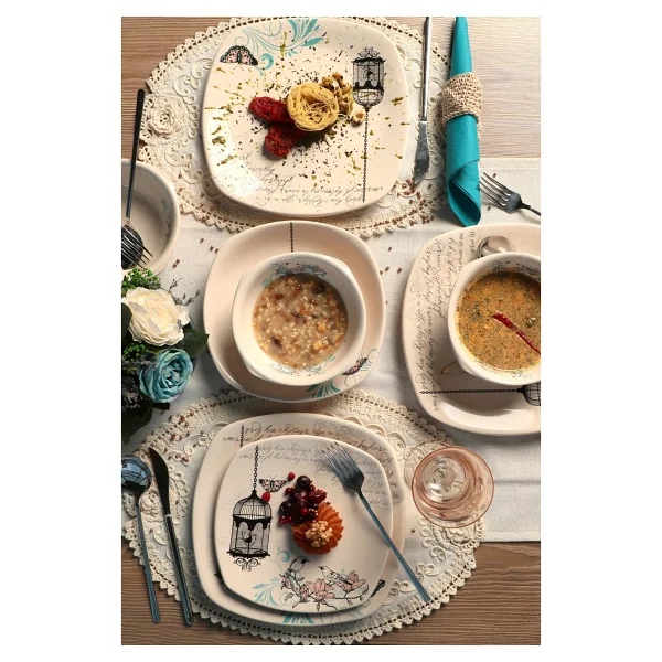Keramika Retro 24 Parça 6 Kişilik Yemek Takımı - Görsel 8