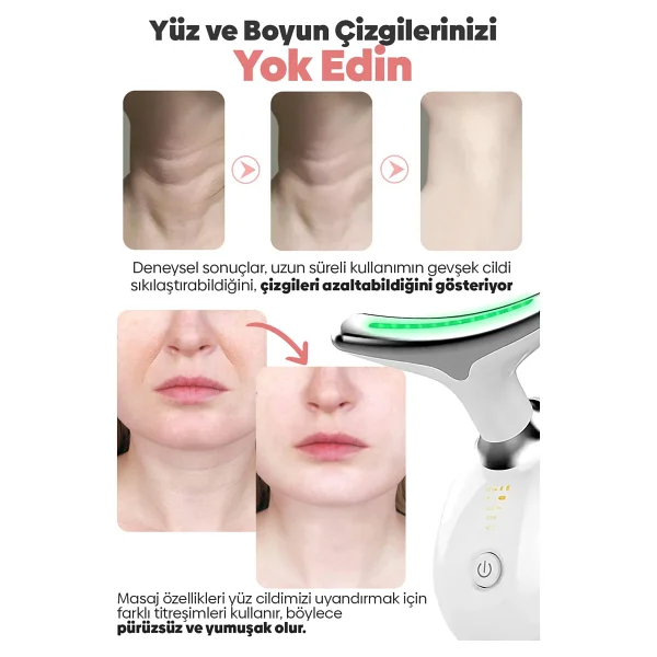 Sheland Pro 3 Programlı Yüz Ve Boyun Kırışıklık Karşıtı Ve Giderici Ems Güzellik Cihazı - Görsel 2