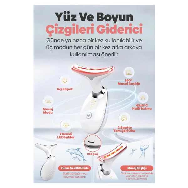 Sheland Pro 3 Programlı Yüz Ve Boyun Kırışıklık Karşıtı Ve Giderici Ems Güzellik Cihazı - Görsel 5