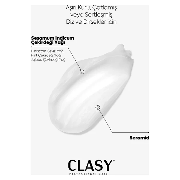Clasy Care Diz Ve Dirsek Bakım Kremi - Çatlak, Kurumuş, Koyulaşmış Sert Deriye Karşı (Clasy Crack Repair Cream) - Görsel 2