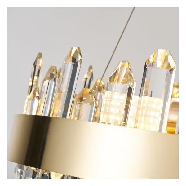Apliqa Linfred Kristal Taşlı Modern Salon Avize - Görsel 4