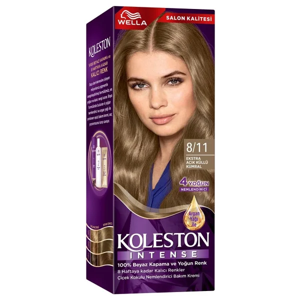 Koleston Intense 8.11 Ekstra Açık Küllü Kumral Saç Boyası - Görsel 10