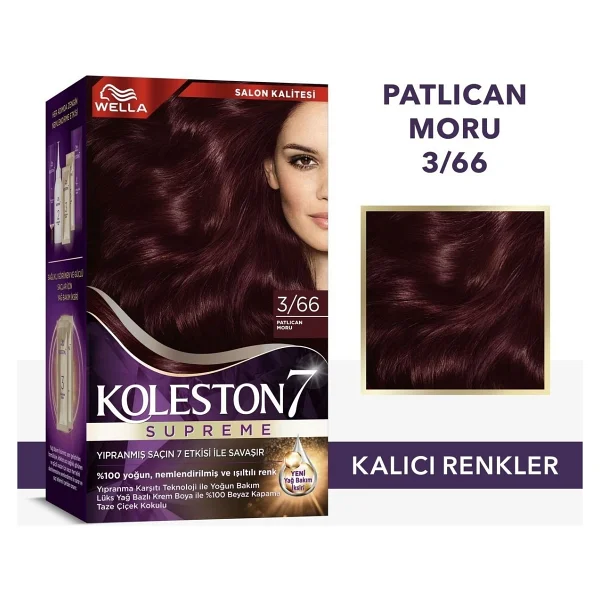 Koleston Supreme 3.66 Patlıcan Moru Saç Boyası - Görsel 7
