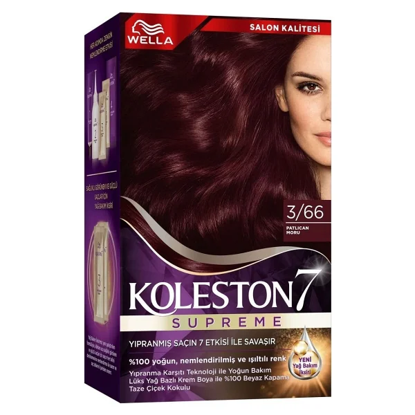 Koleston Supreme 3.66 Patlıcan Moru Saç Boyası - Görsel 8
