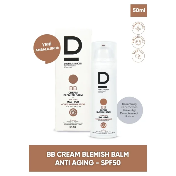 Dermoskin Bb 50 Ml 50 Faktör Renkli Güneş Kremi - Görsel 6