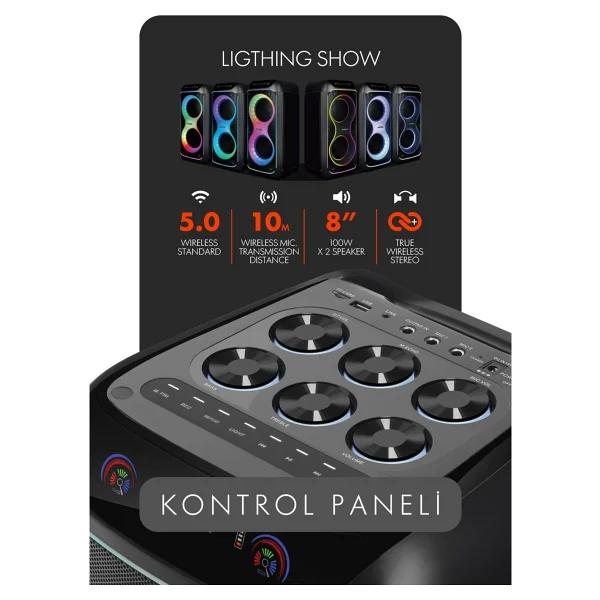 Powerway Cıo Bluetooth Hoparlör - Görsel 3