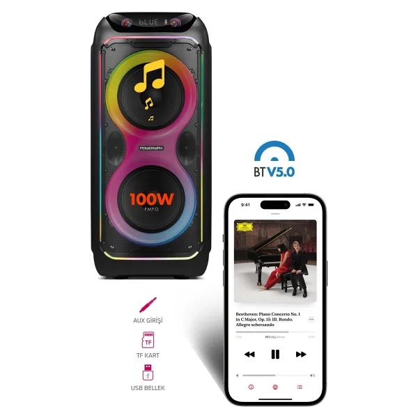Powerway Cıo Bluetooth Hoparlör - Görsel 4