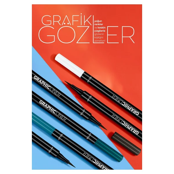 Avon Graphic Liner Keskin Uçlu Likit Eyeliner White Cloud - Görsel 2