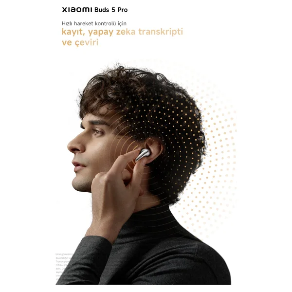 Xiaomi Buds 5 Pro ANC TWS Beyaz Kulak İçi Bluetooth Kulaklık - Görsel 7