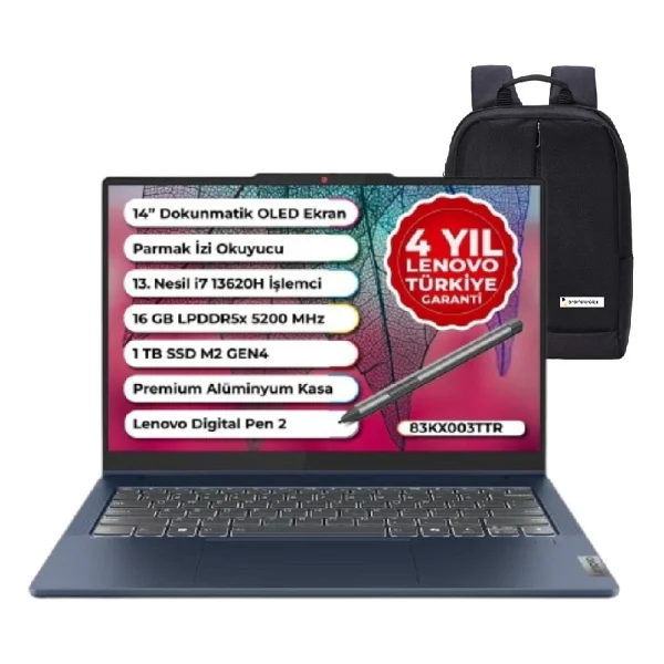 Lenovo Ideapad 5 14ırh9 83kx003ttr İ7-13620h 16 GB 1 TB SSD UHD Graphics 14" Wuxga İkisi Bir Arada Notebook - Görsel 5