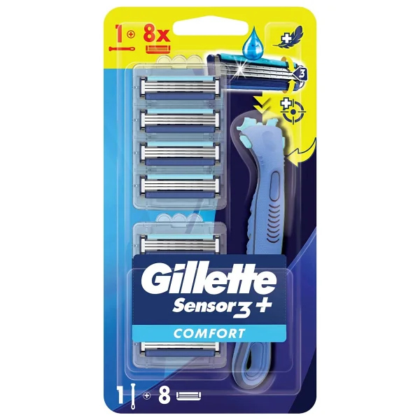Gillette Sensor3+ Comfort 8 Başlıklı Tıraş Bıçağı - Görsel 6