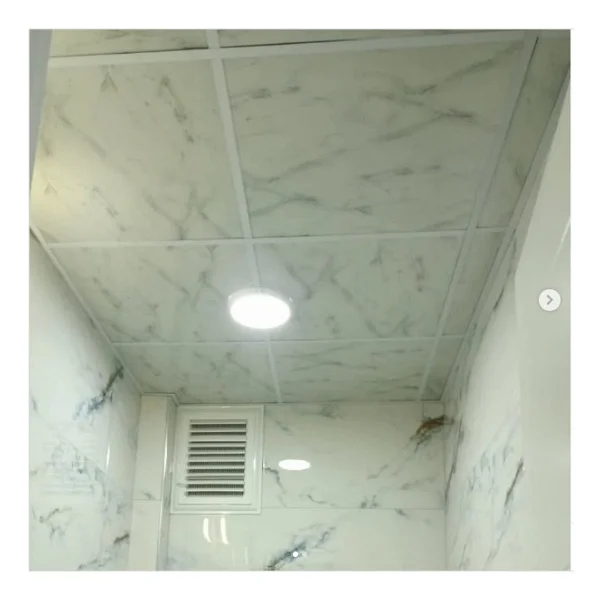 Pvc Asma Tavan Paneli 60x60 Mermer Desen 7,2 M2 - Görsel 3