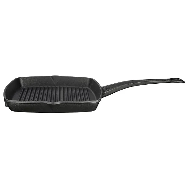 Lava Metal Saplı 26x26 Cm Döküm Mavi Izgara Tava - Görsel 4