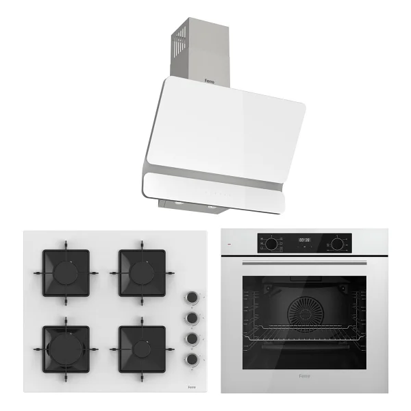 Ferre Flowart Ventora Elite Beyaz 3'lü Ankastre Set ( Qbl63cb-Ss206-D081 ) - Görsel 8