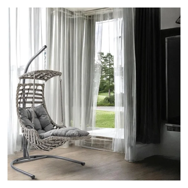 Capri Swing Alaçatı Plus 1 Kişilik Rattan Bahçe Salıncağı - Görsel 3