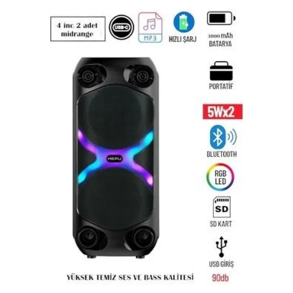 Hepu Hp-960 10 W Bluetooth Hoparlör - Görsel 2